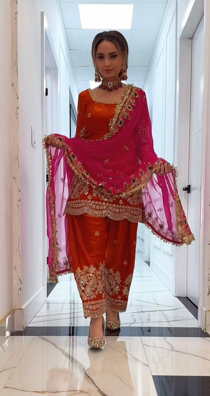 Neo-Classic Sage Couture Salwar Suit